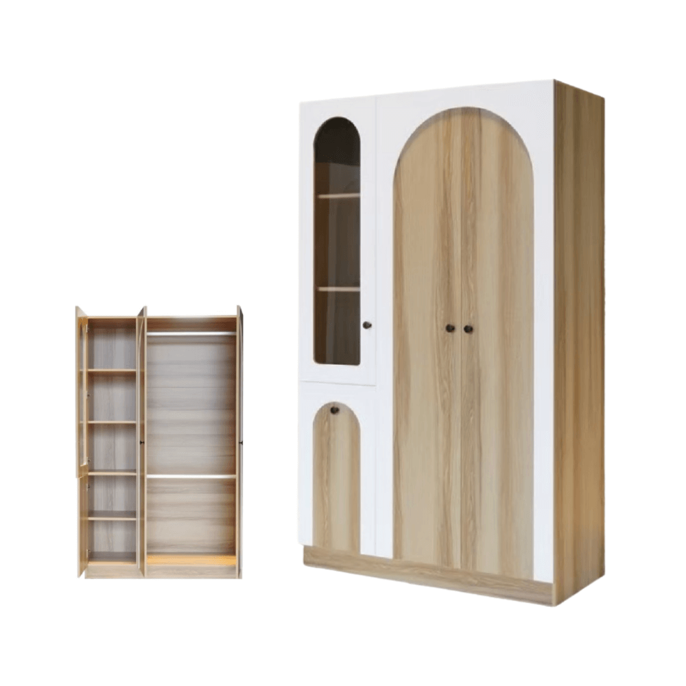 ชุดห้องนอน + ที่นอนสปริง 3.5 ฟุต WISDOM DESIGN FURNITURE รุ่น ARISTA 3 สี แอช/ขาว_4